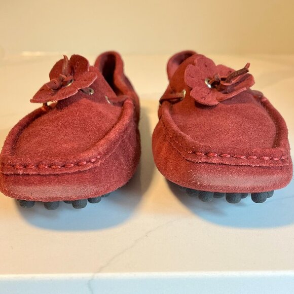 Sam & Libby Red Suede Loafers Size 7.5 - Picture 4 of 13